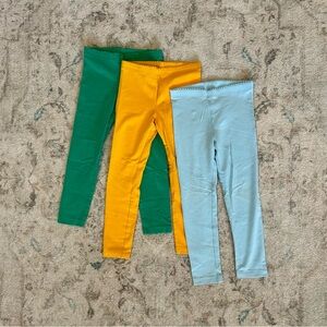 Tea Collection Green, Yellow, and Blue Leggings Trio